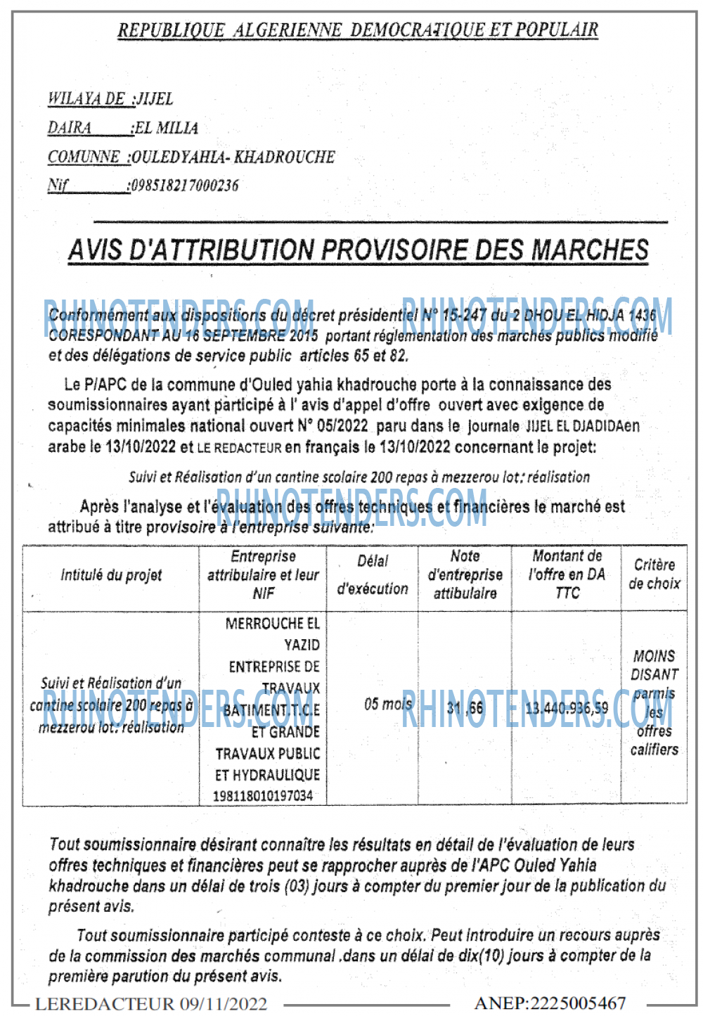 LE REDACTEUR