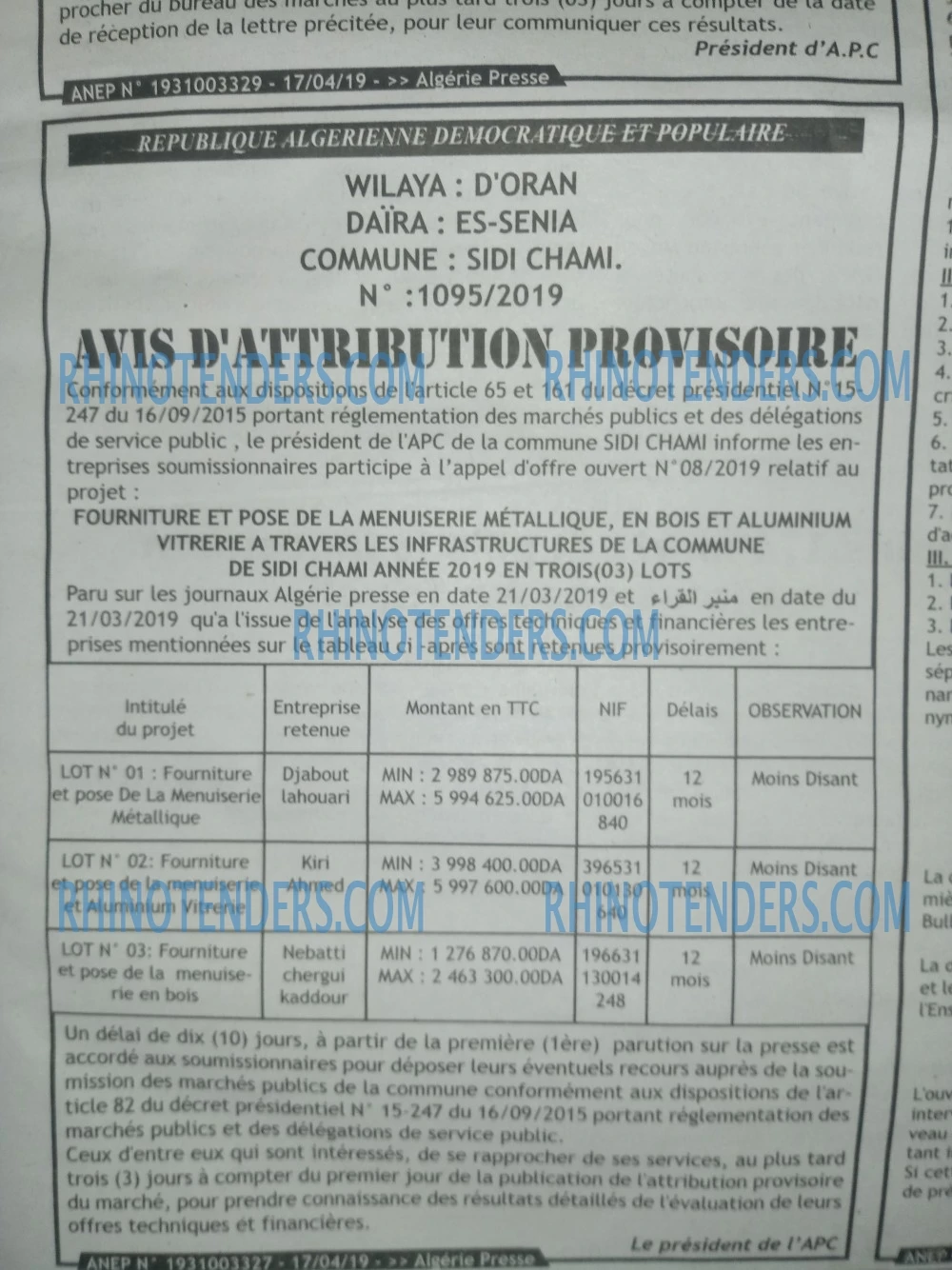 ALGERIE PRESSE