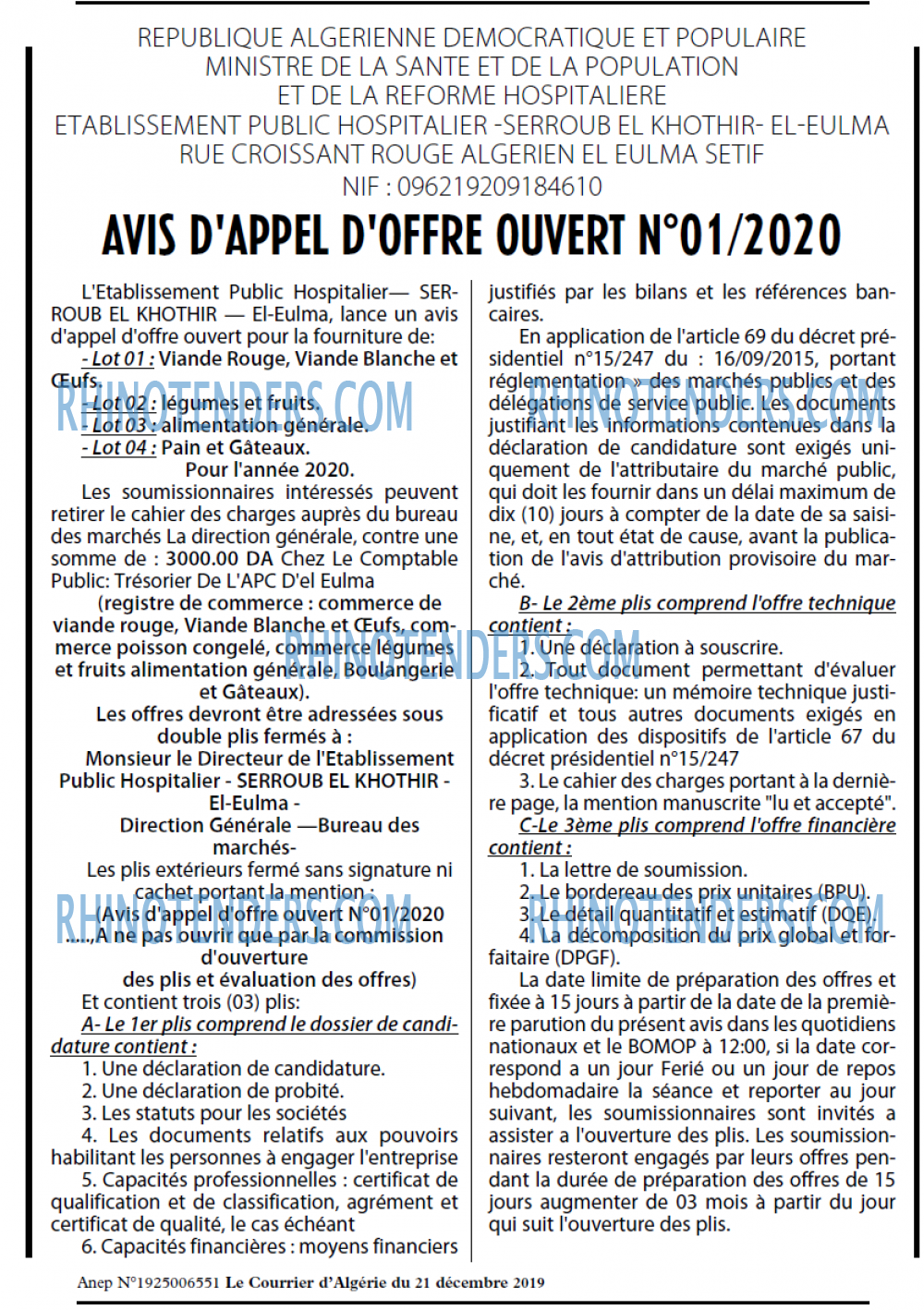 Le Courrier d'Algerie