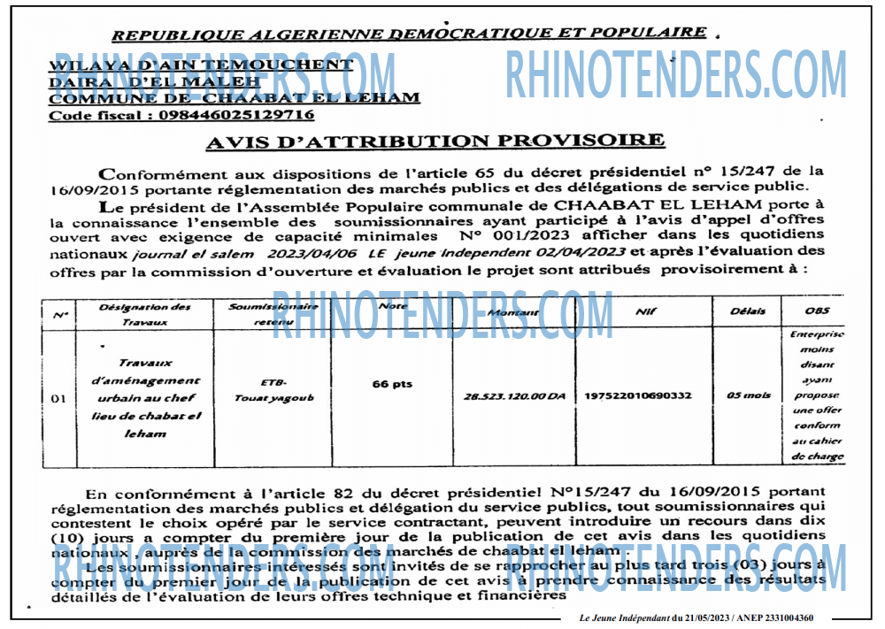 Le jeune indépendant