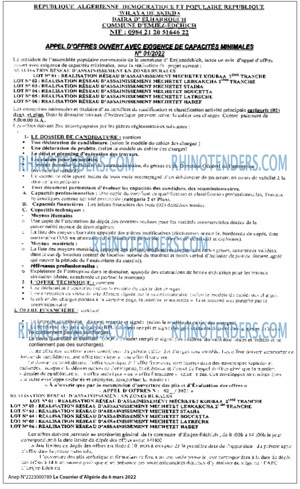 Le Courrier d'Algerie