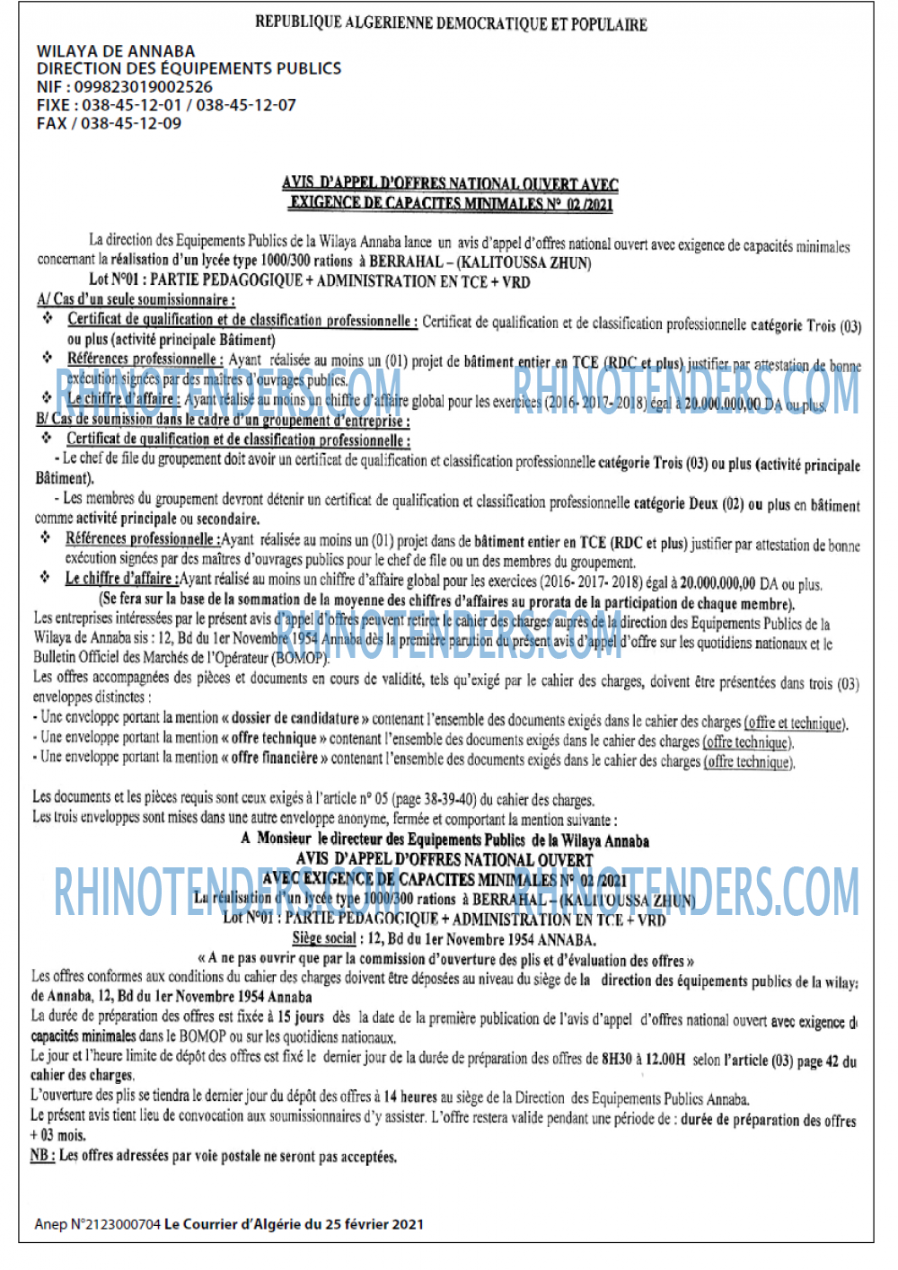 Le Courrier d'Algerie