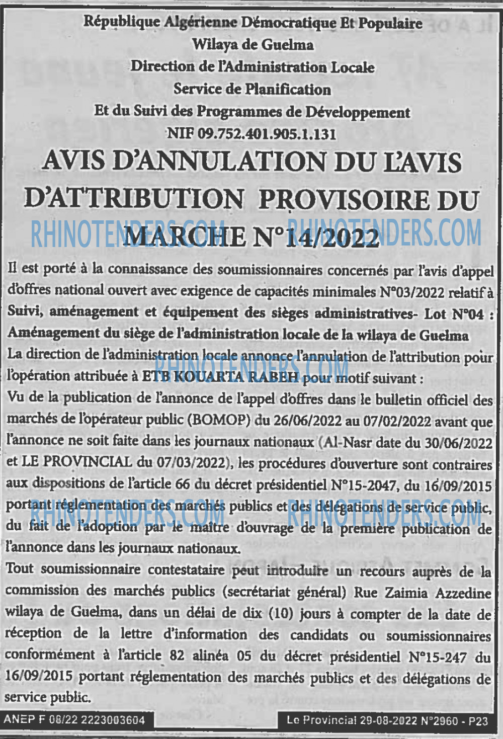 LE PROVINCIAL