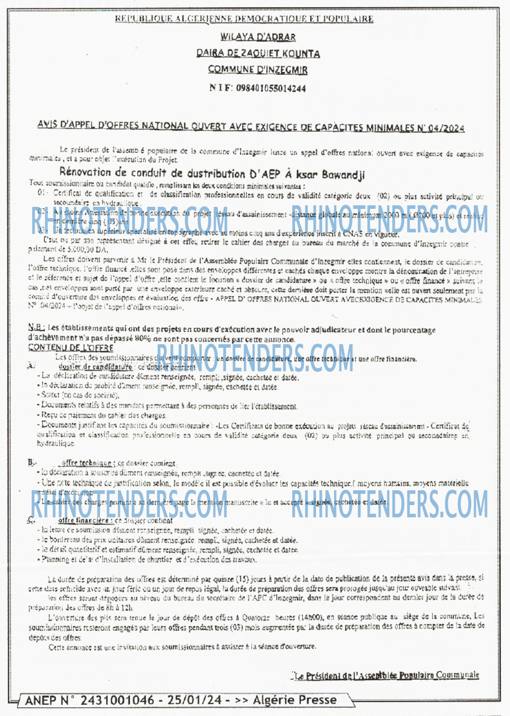 ALGERIE PRESSE