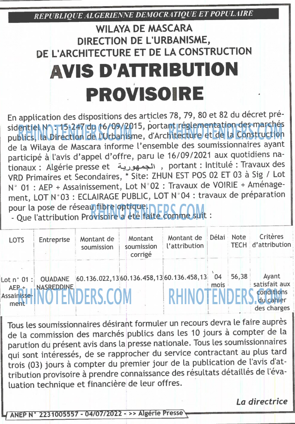 ALGERIE PRESSE