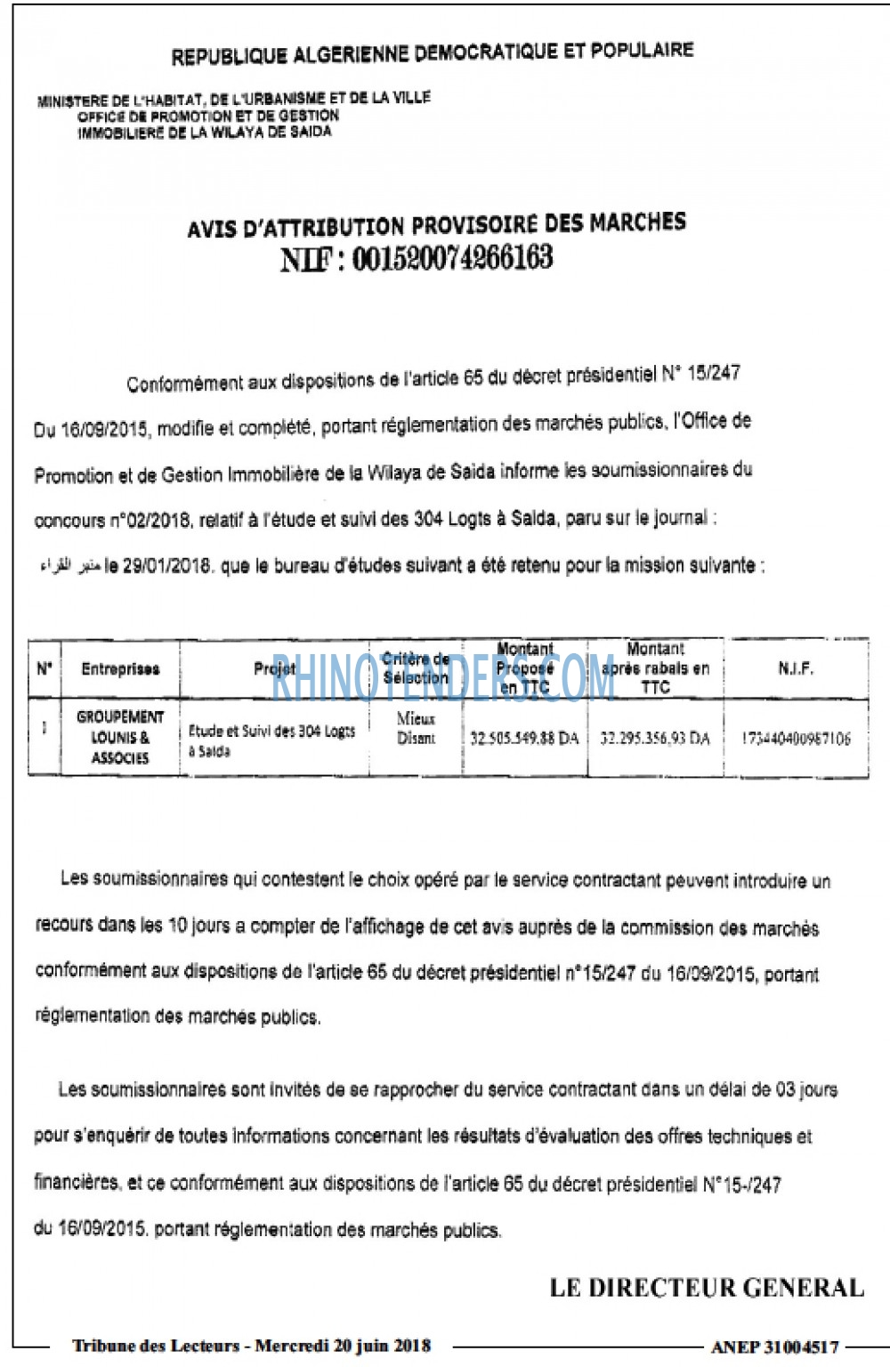 TRIBUNE DES LECTEURS