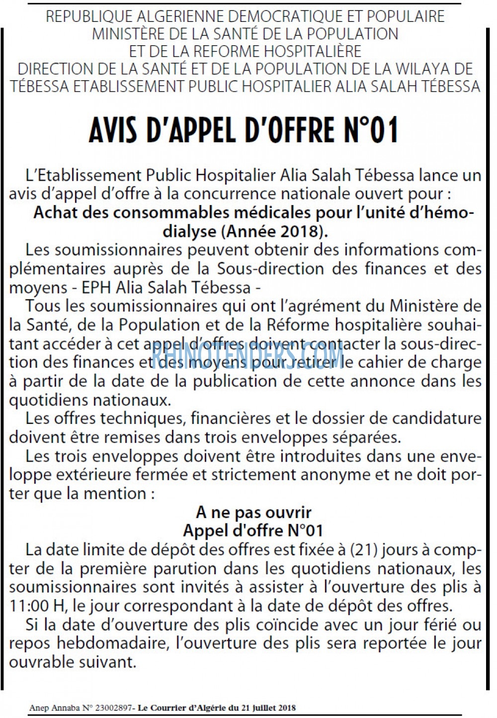 Le Courrier d'Algerie