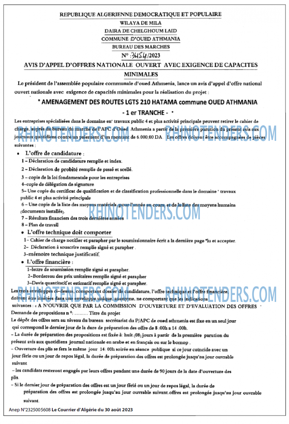 Le Courrier d'Algerie