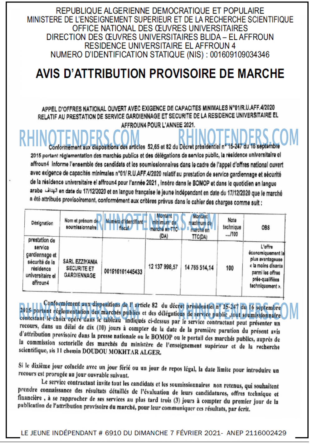 Jeune Independant