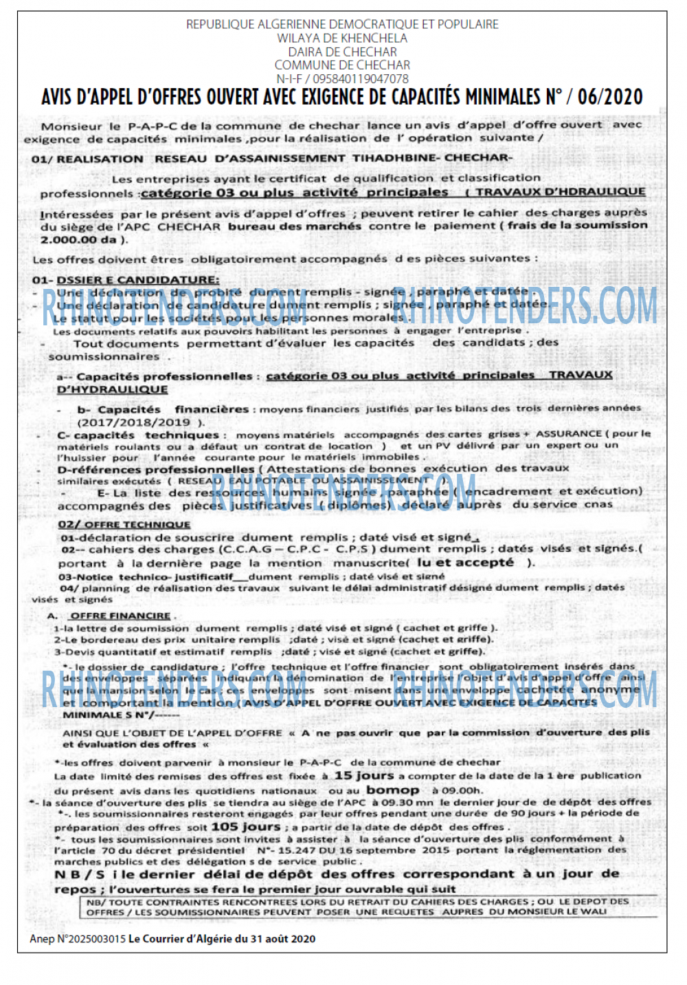 Le Courrier d'Algerie