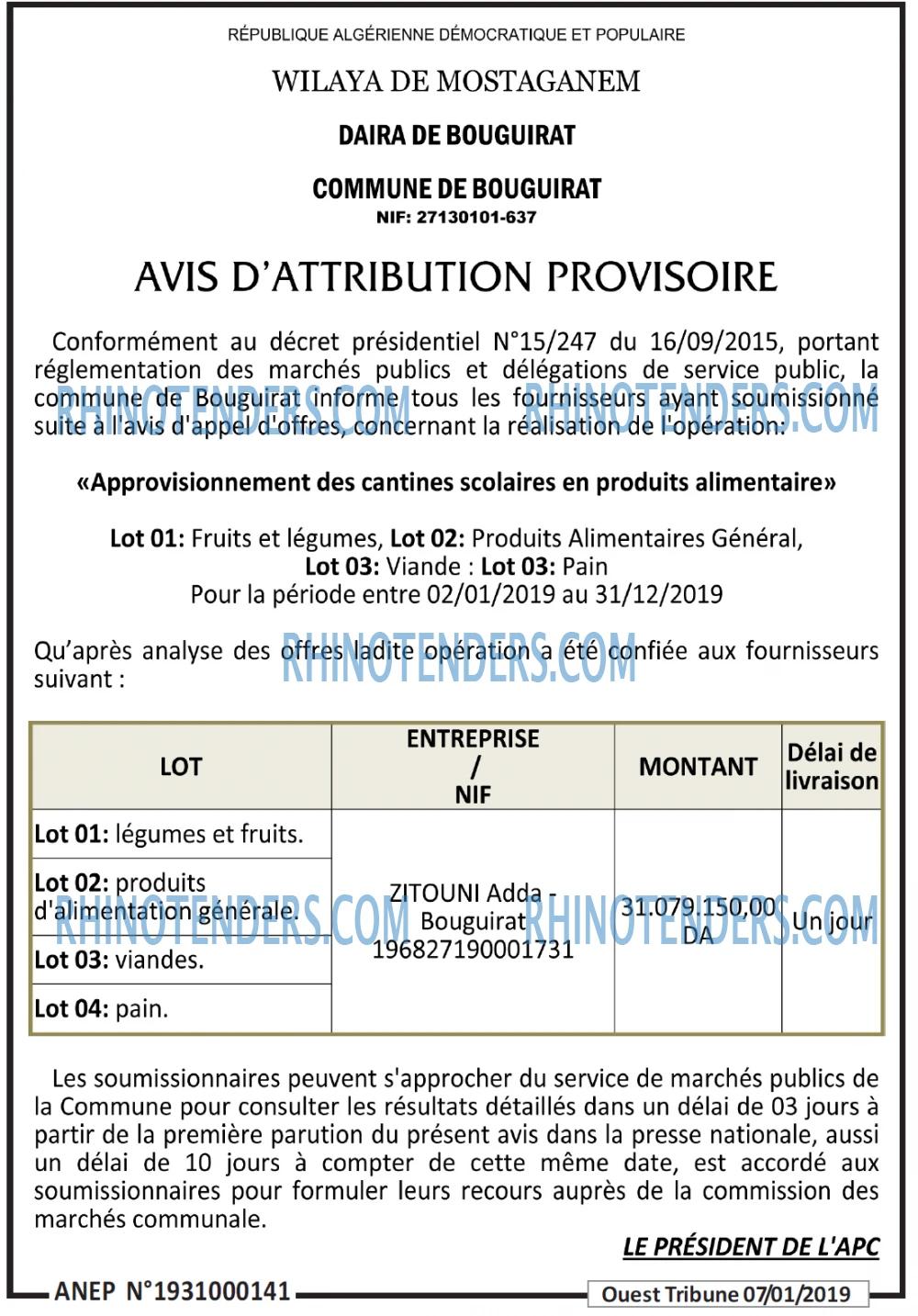 ouest TRIBUNE