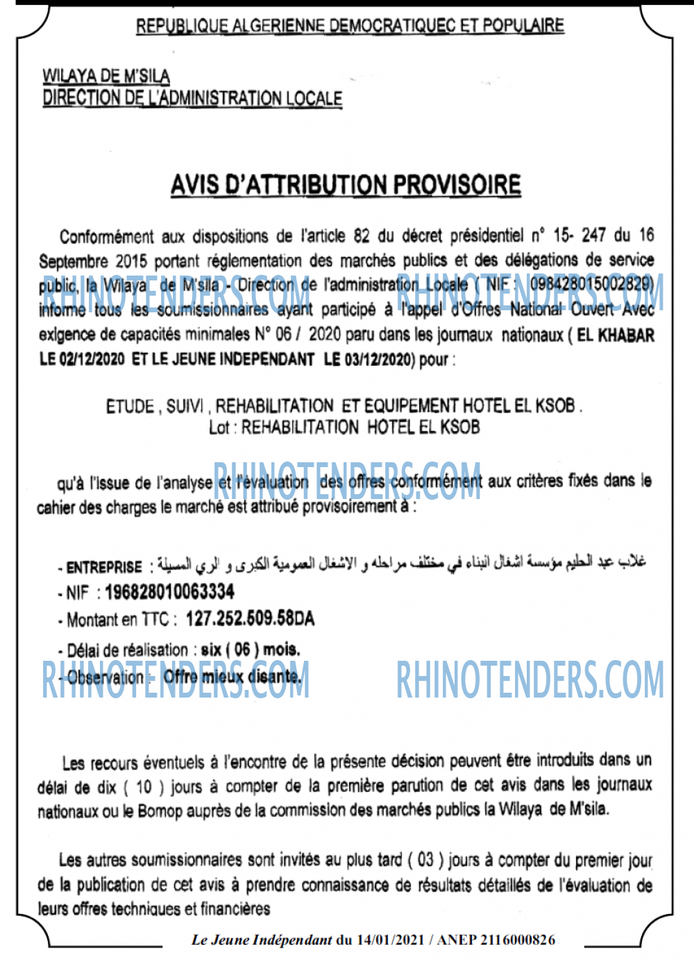 Jeune Independant