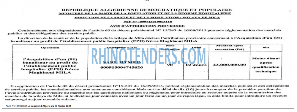 Le Courrier d'Algerie