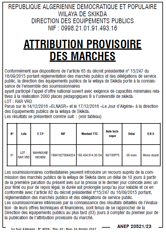 Le Jour d'Algérie