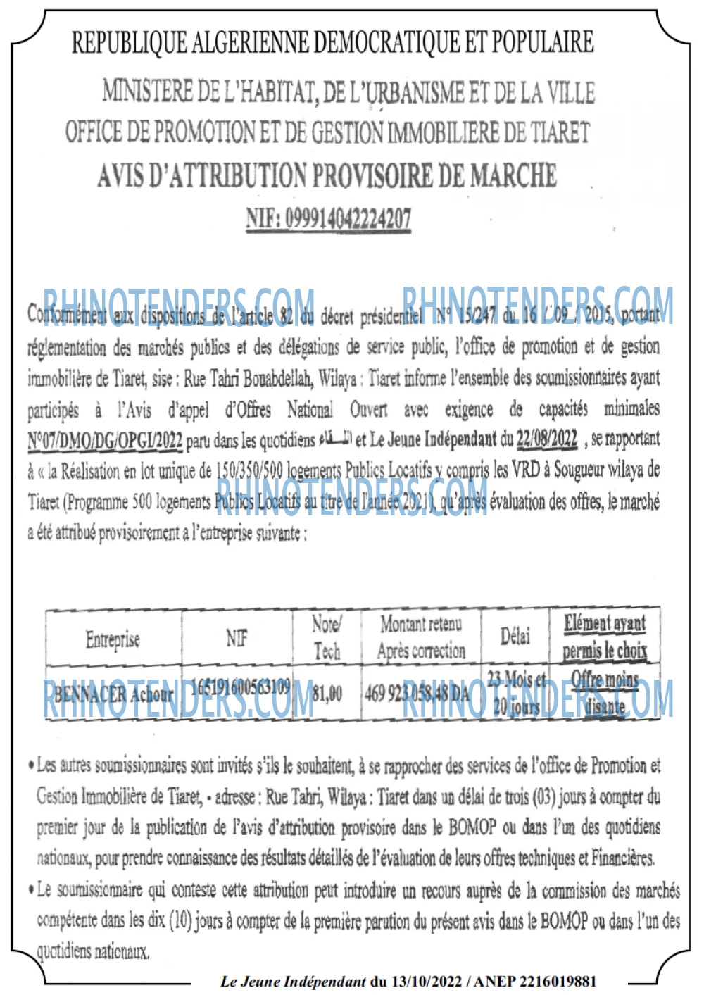 Jeune Independant