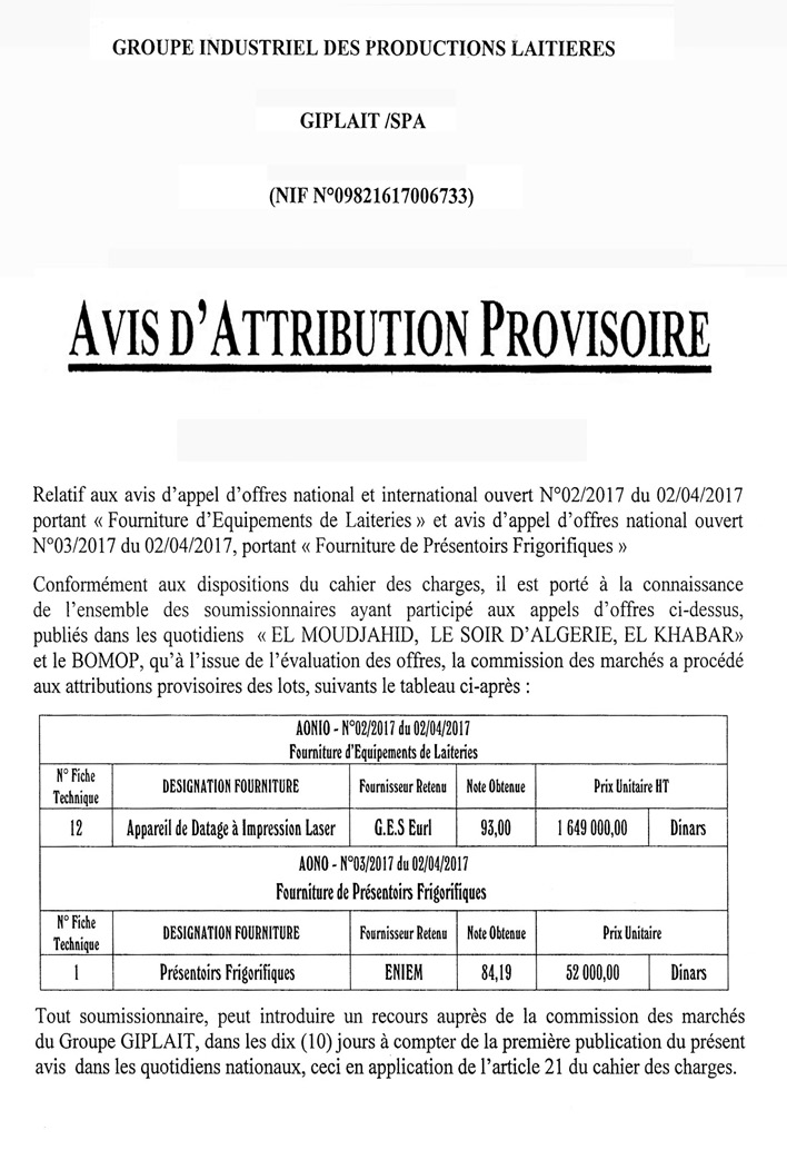 LE SOIR D'ALGERIE