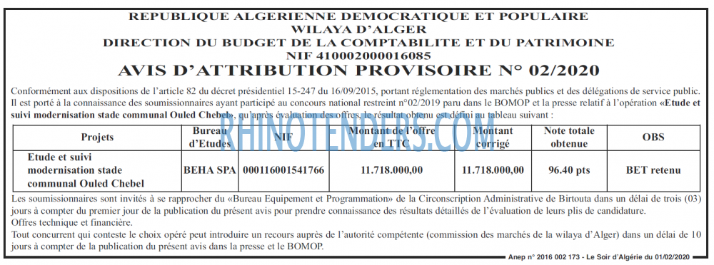 LE SOIR D'ALGERIE