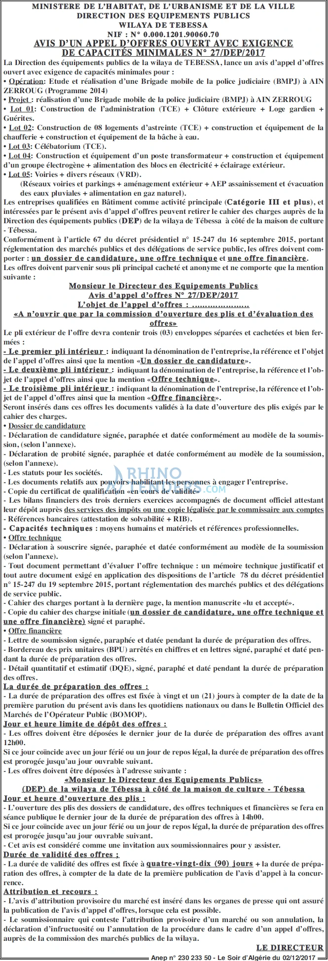 LE SOIR D'ALGERIE