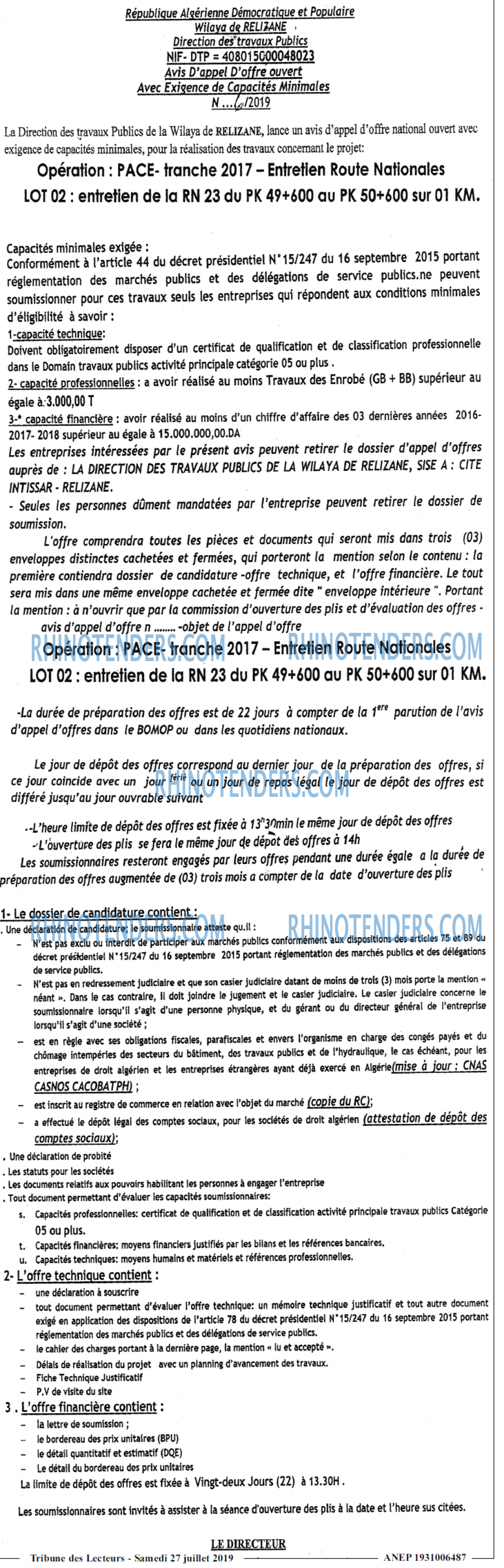 TRIBUNE DES LECTEURS