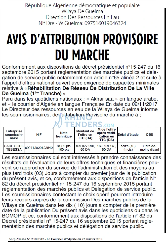 Le Courrier d'Algerie