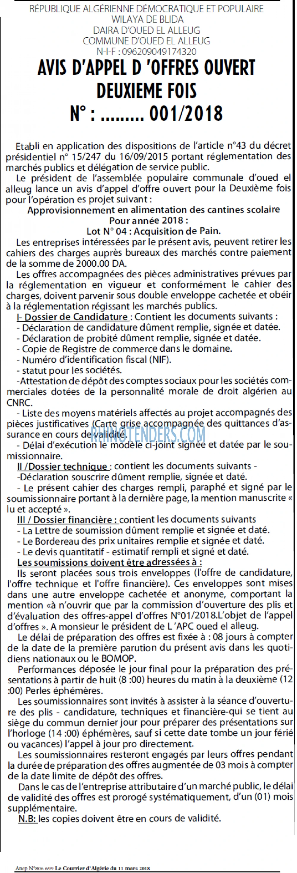 Le Courrier d'Algerie