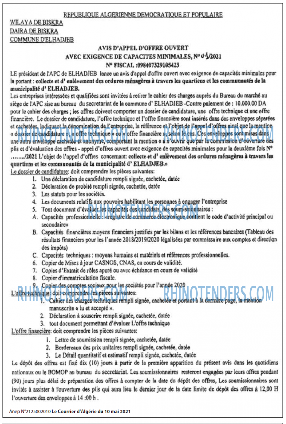 Le Courrier d'Algerie