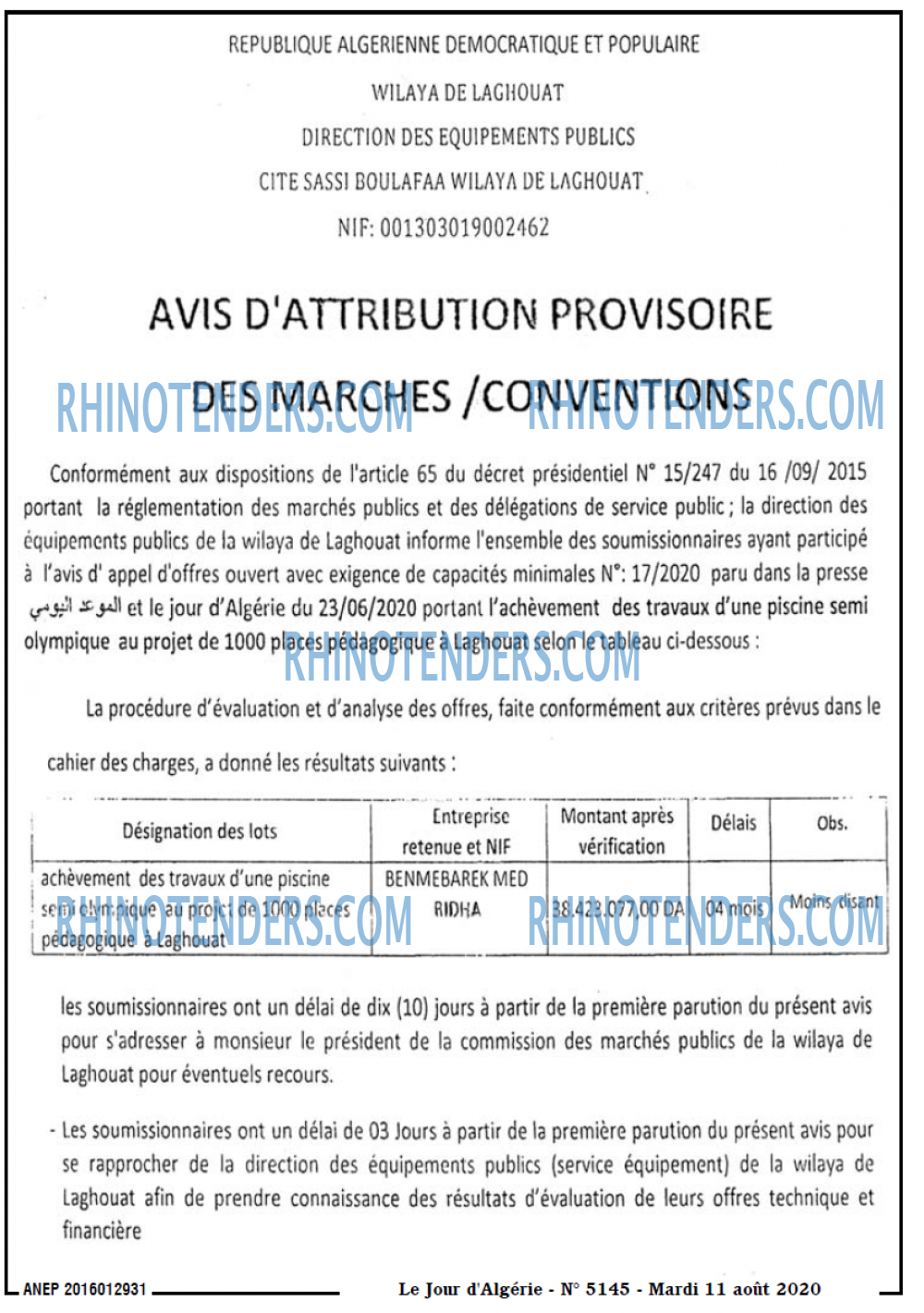 Le Jour d'Algérie