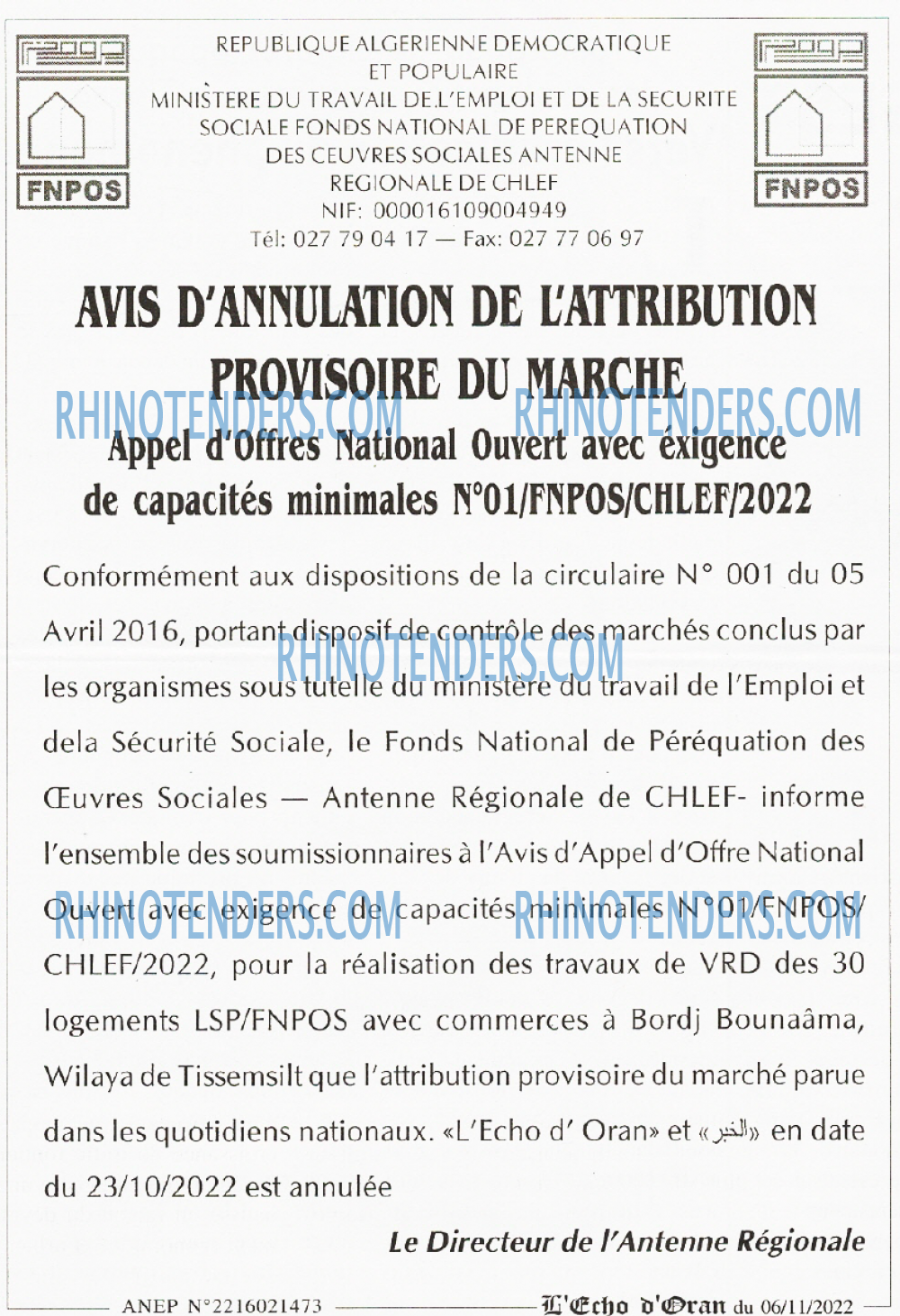 L'ECHO D'ALGERIE