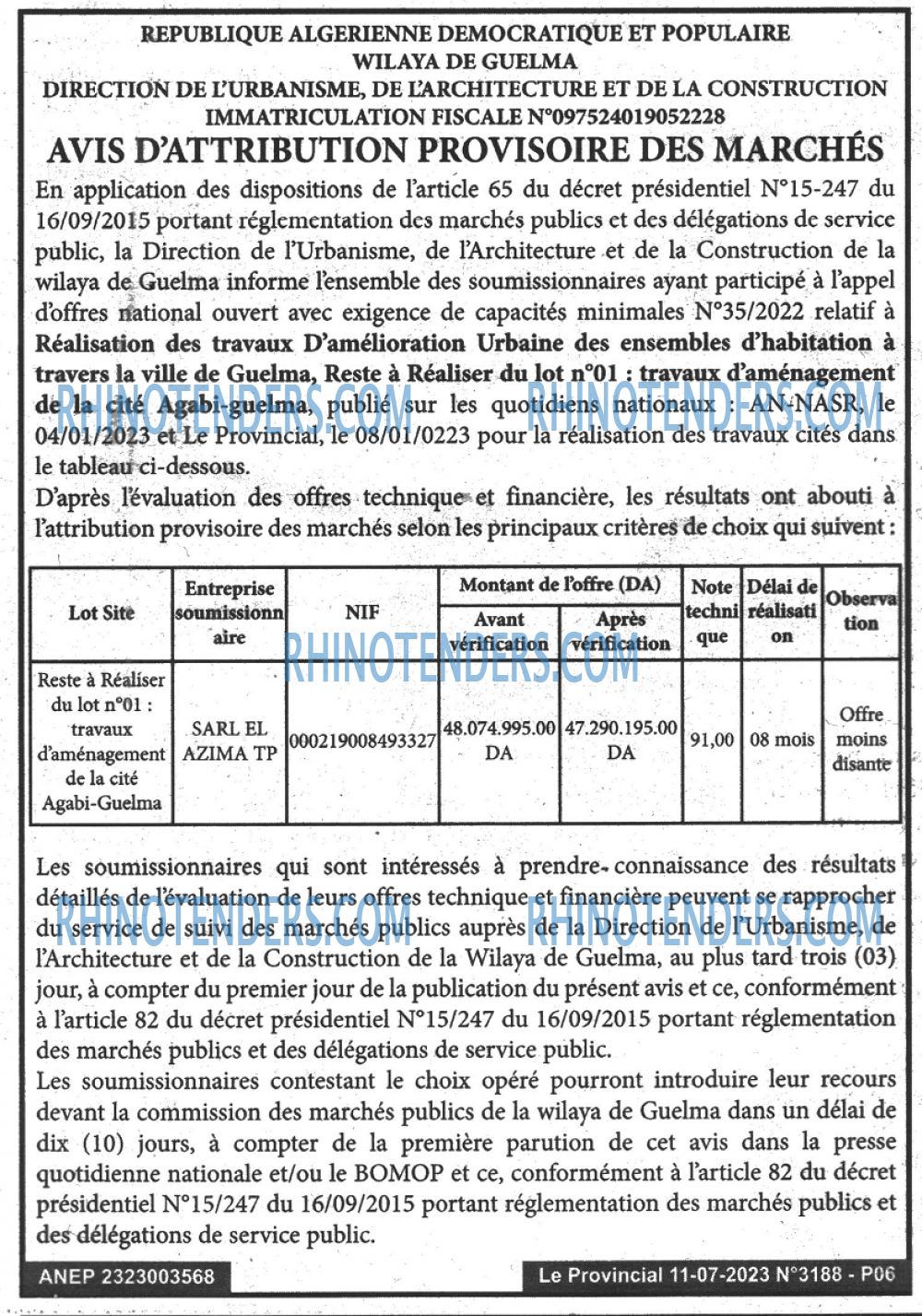LE PROVINCIAL