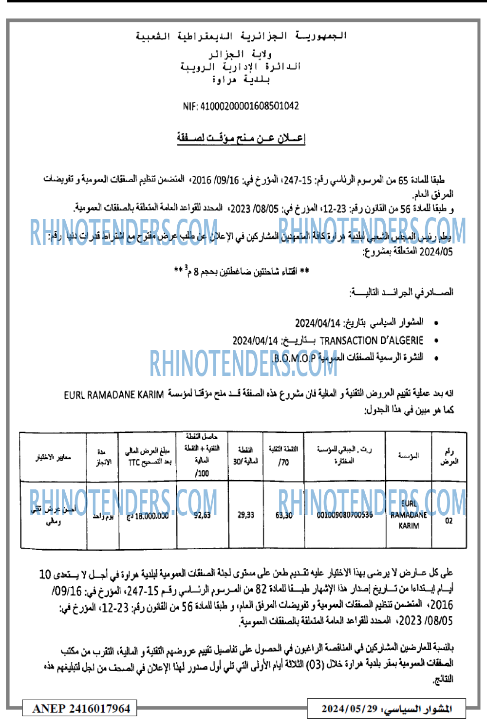 المشوار السياسي