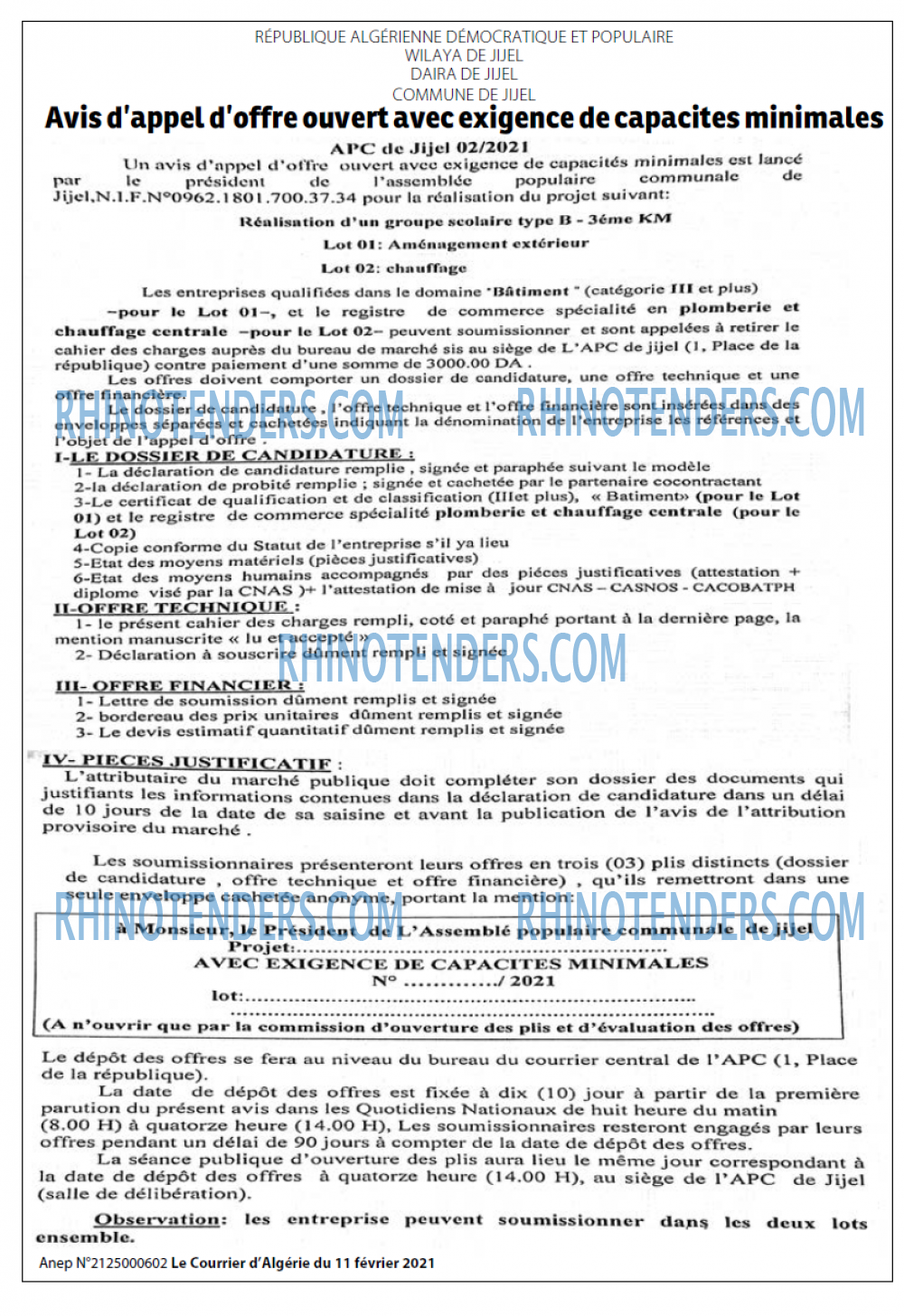 Le Courrier d'Algerie