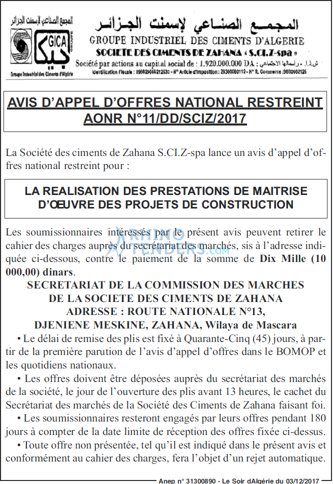 LE SOIR D'ALGERIE