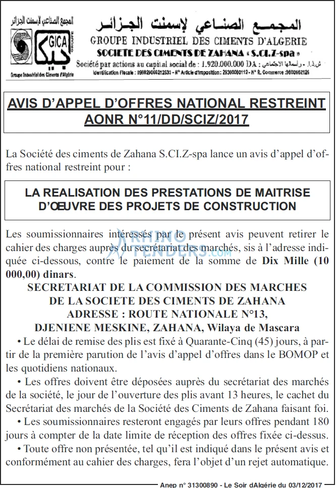 LE SOIR D'ALGERIE