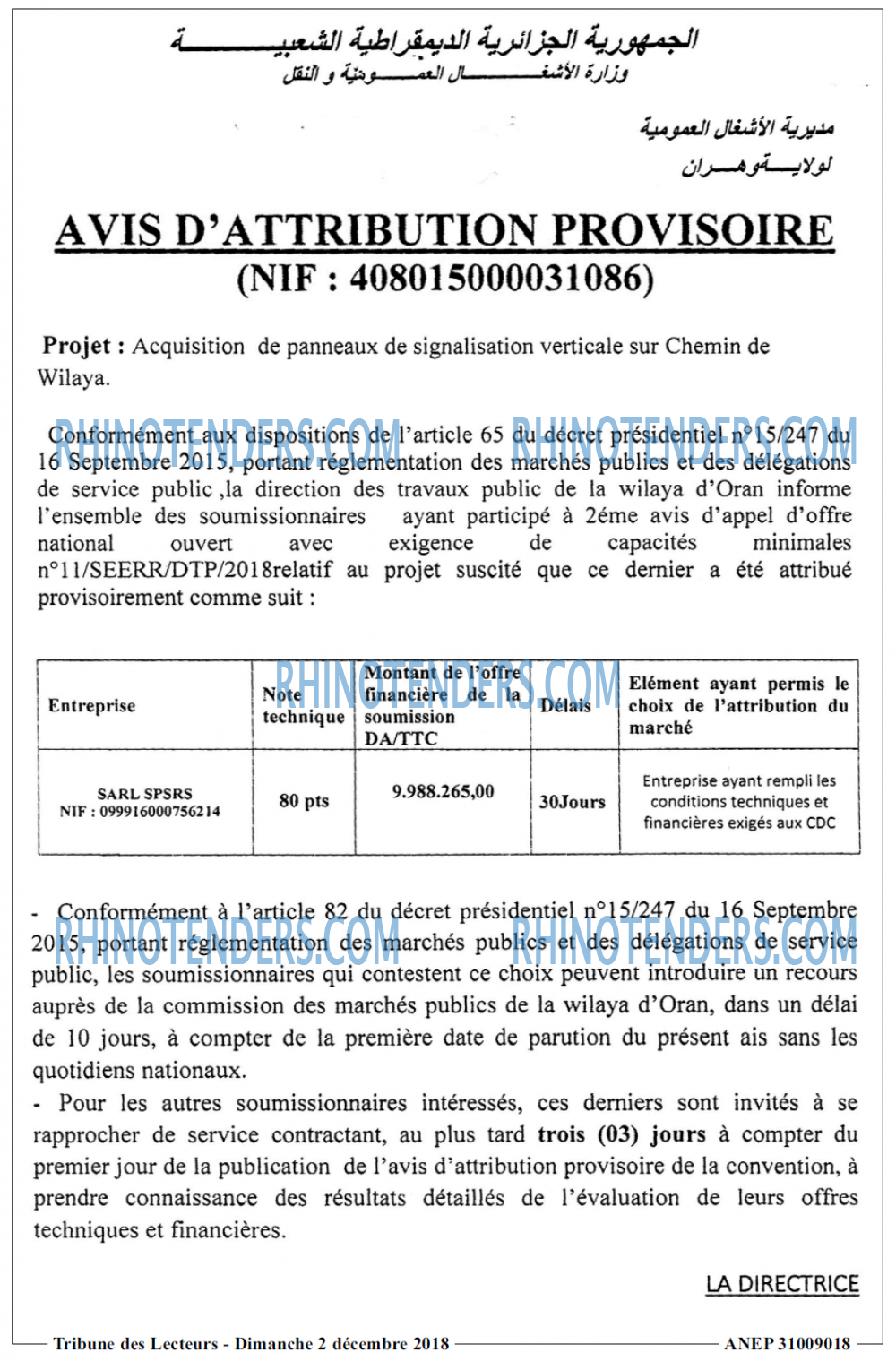 TRIBUNE DES LECTEURS