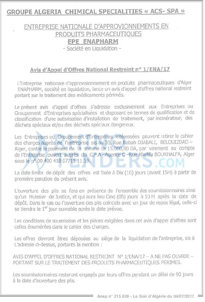 LE SOIR D'ALGERIE