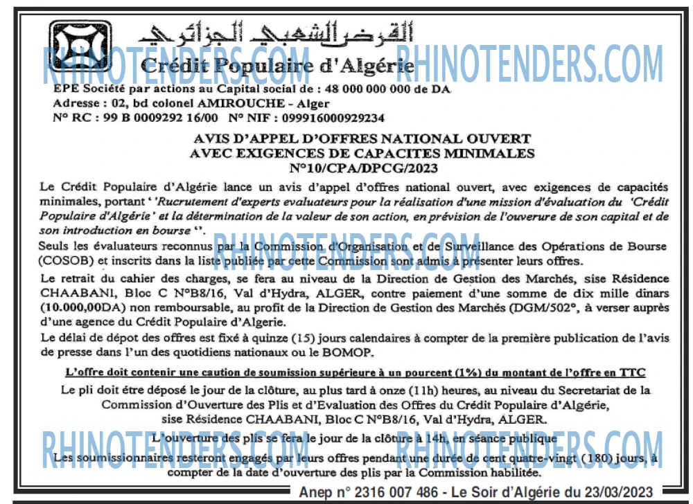 LE SOIR D'ALGERIE