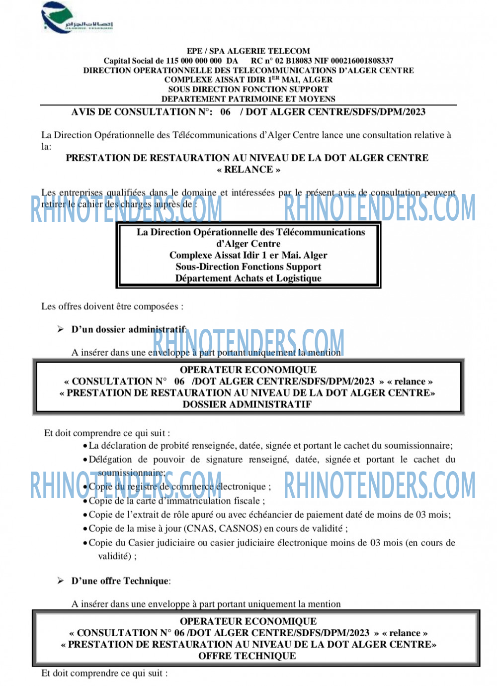 Rhinotenders