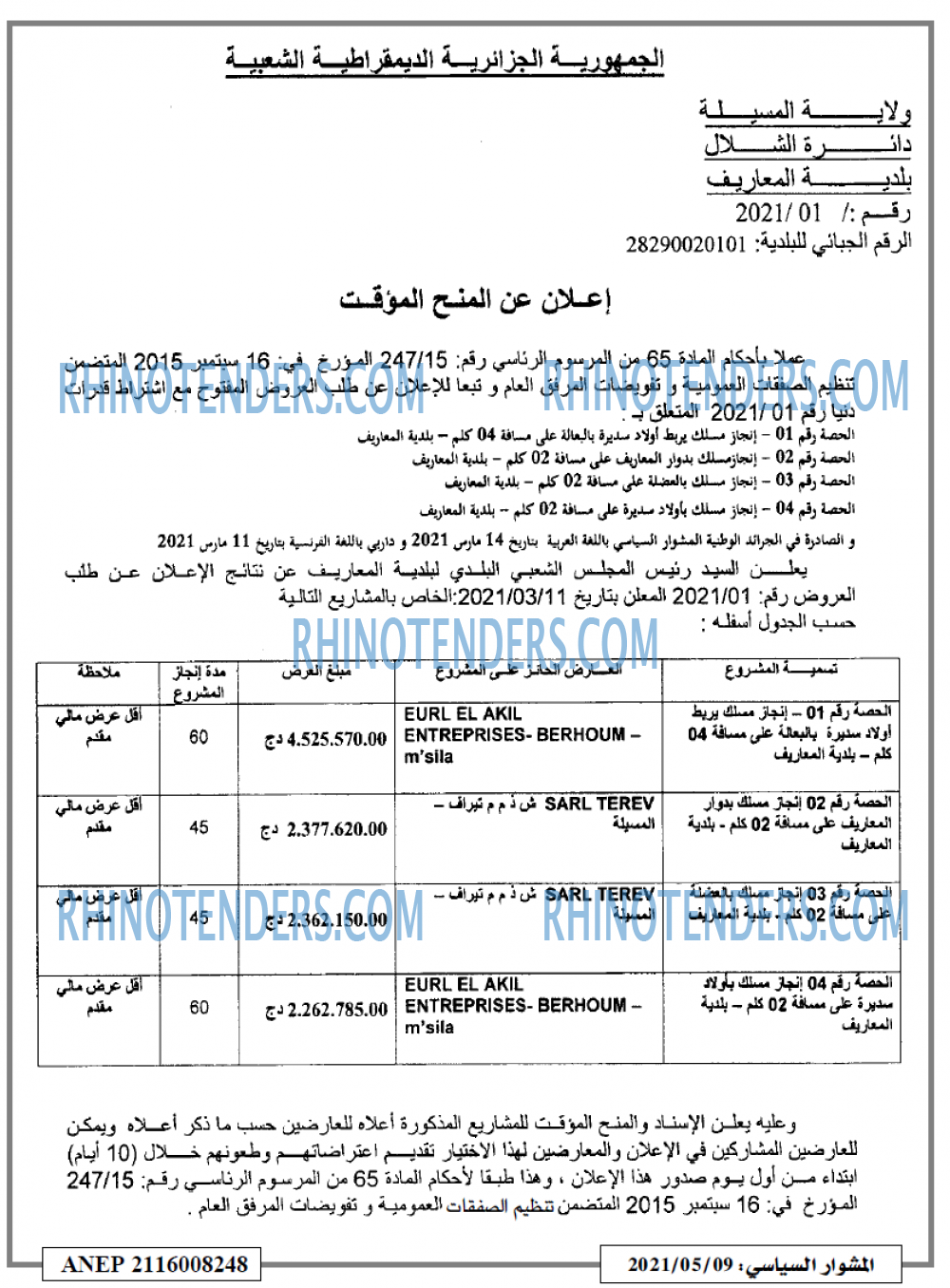 المشوار السياسي