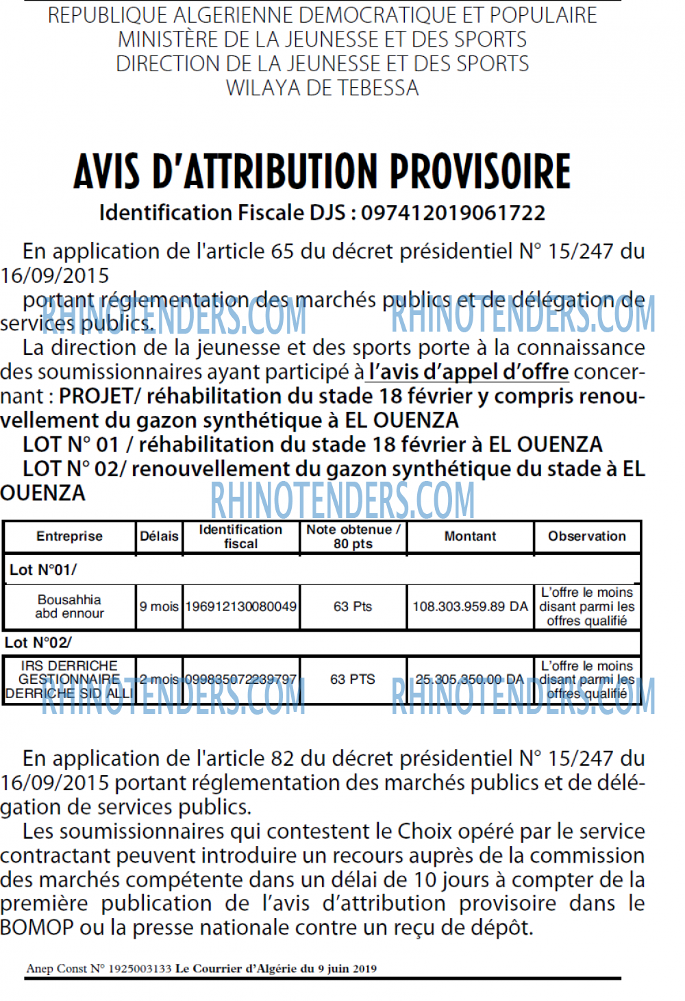 Le Courrier d'Algerie