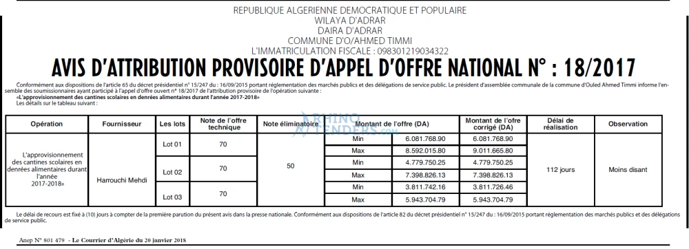 Le Courrier d'Algerie