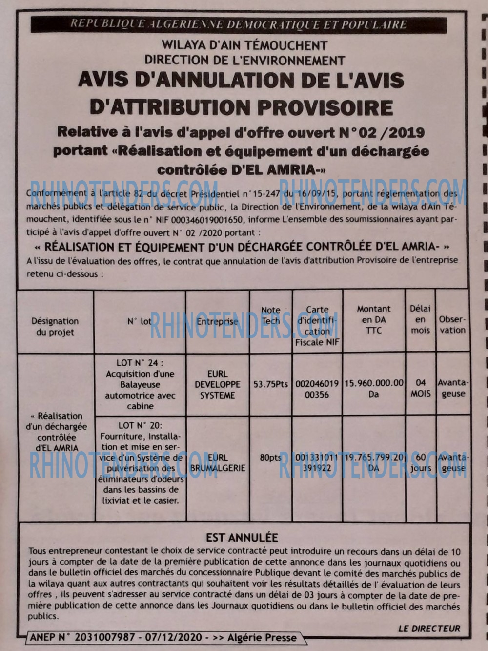 ALGERIE PRESSE