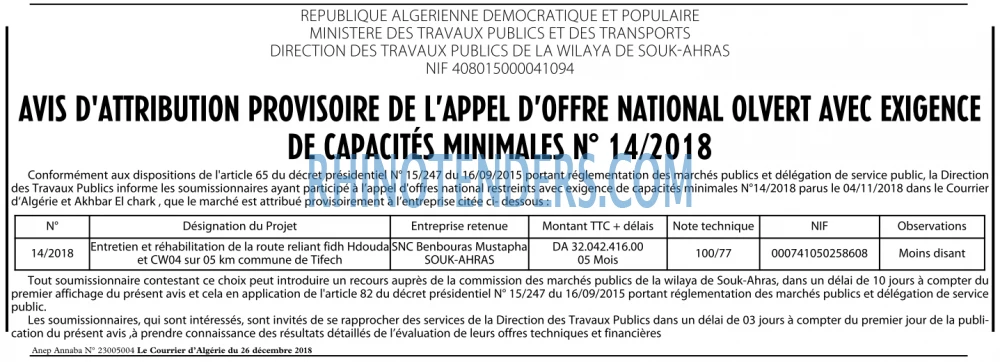 Le Courrier d'Algerie