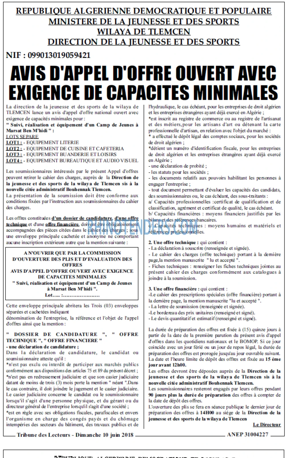 TRIBUNE DES LECTEURS