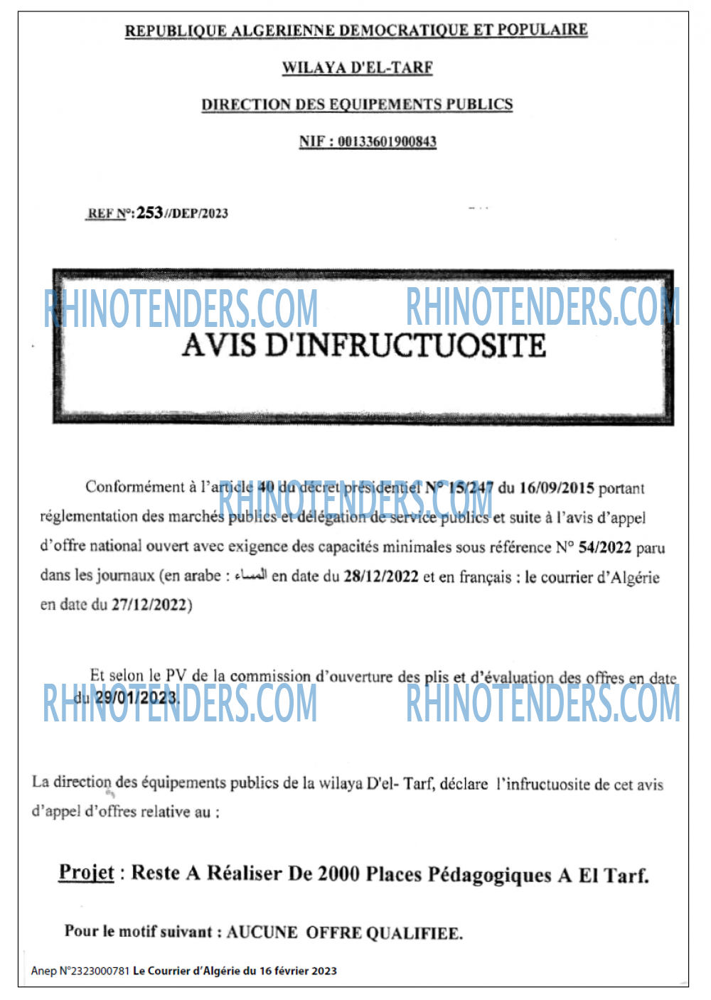 Le Courrier d'Algerie