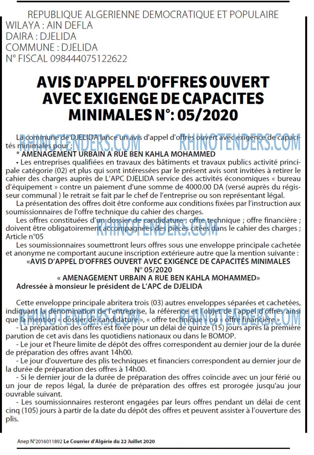 Le Courrier d'Algerie