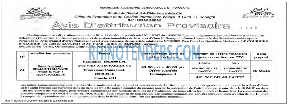 Le Courrier d'Algerie