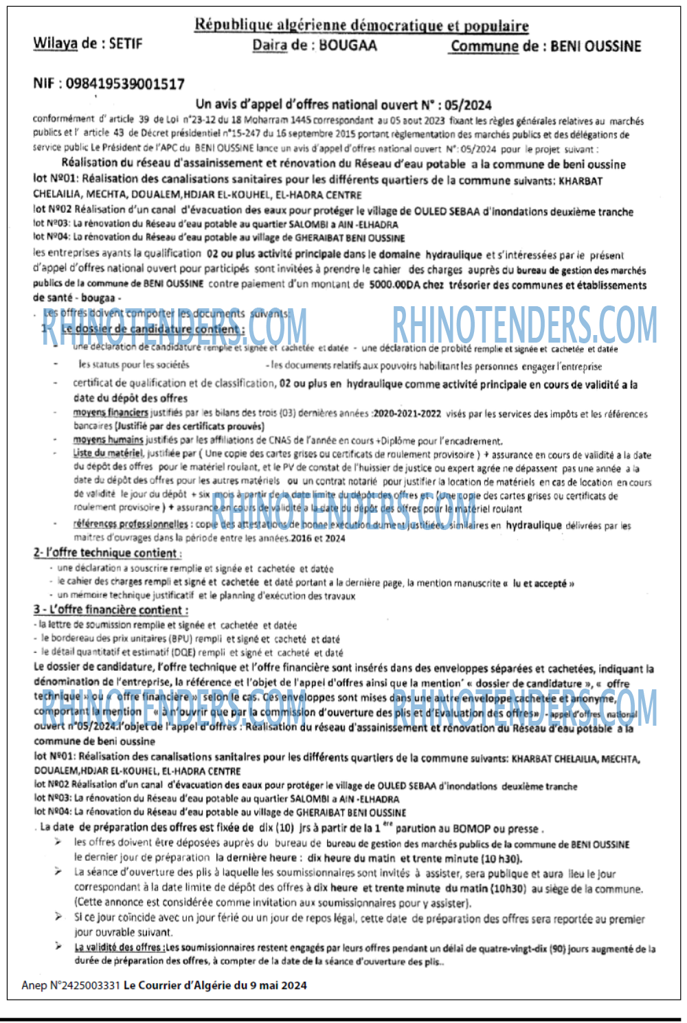 Le Courrier d'Algerie