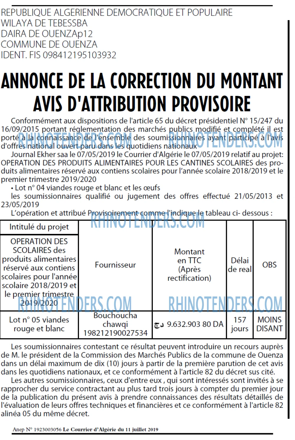 Le Courrier d'Algerie