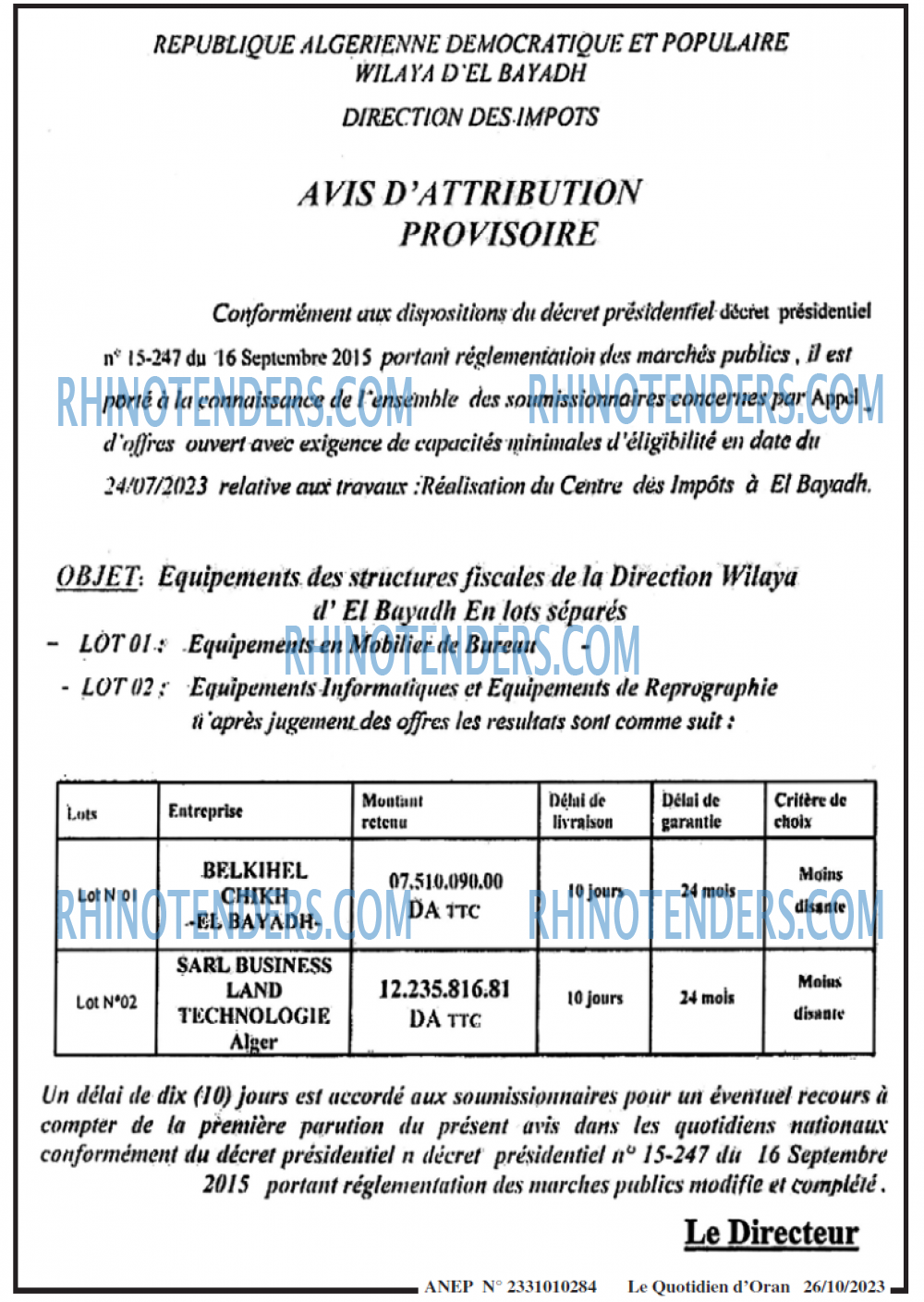 Le Quotidien d'Oran