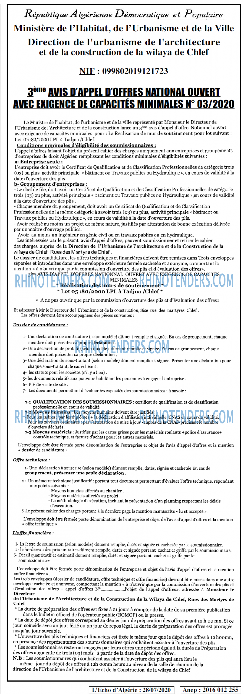 L'ECHO D'ALGERIE